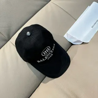 Balenciaga Mode Embroidered Black Baseball Cap