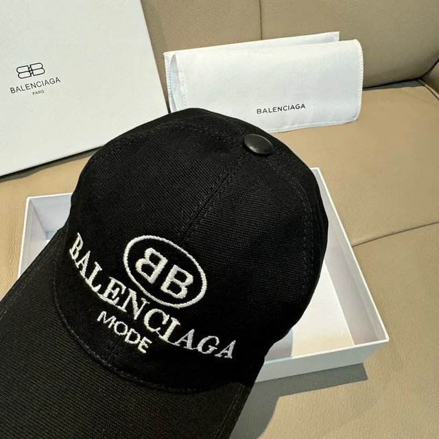 Balenciaga Mode कढ़ाई काले बेसबॉल कैप 5