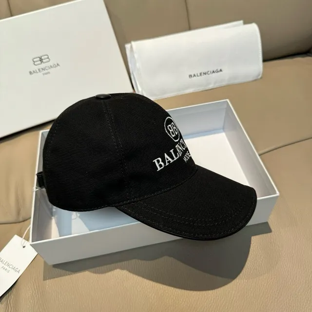 Balenciaga Mode कढ़ाई काले बेसबॉल कैप 7