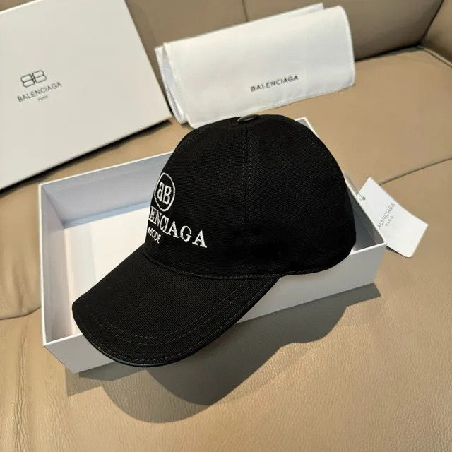 Balenciaga Mode कढ़ाई काले बेसबॉल कैप 8