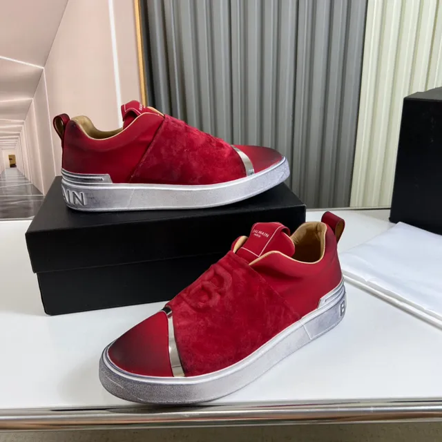 Balenciaga Rouge Argent Slip-On Daim Supérieur Lifestyle Sneakers 7