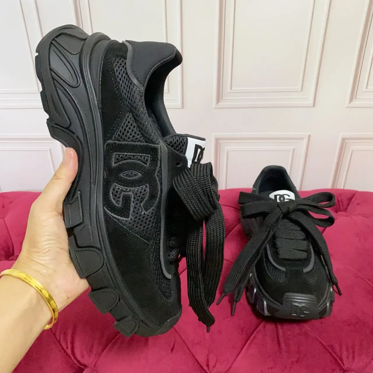 Balenciaga Runner কালো মেশ এবং স্যুড চাঙ্ক স্নিকার্স 4