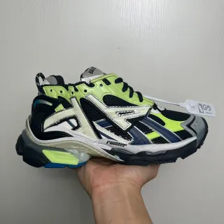 Balenciaga Runner Lime Green Black White Navy Chunky Sneakers