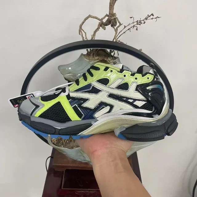 Balenciaga Runner Lime Green Black White Navy Chunky Sneakers 5