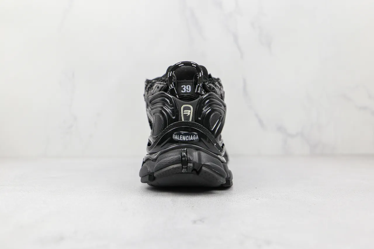 Balenciaga Runner Chaussures Monochrome Noires Chunky 2