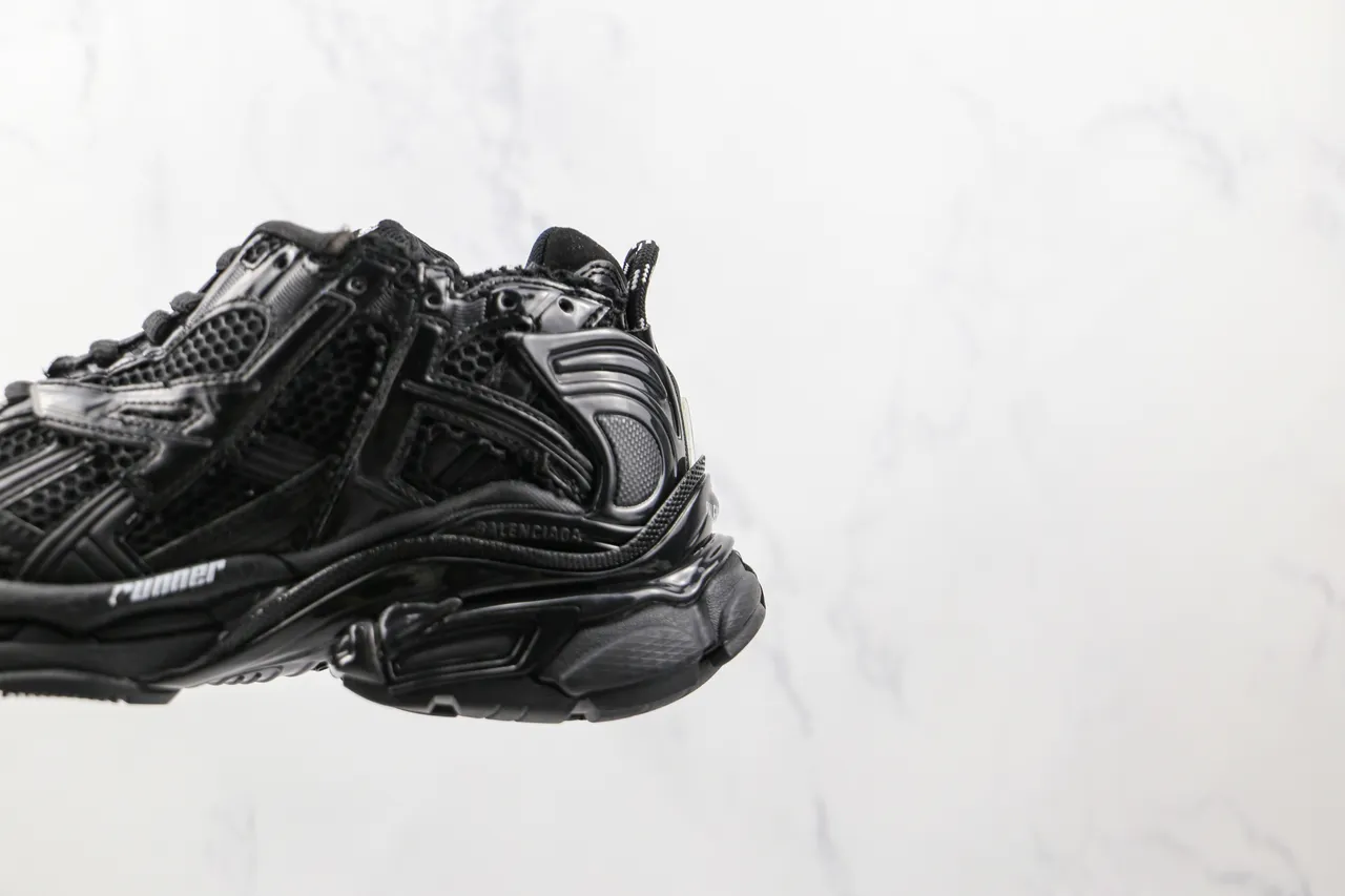 Balenciaga Runner Chaussures Monochrome Noires Chunky 3