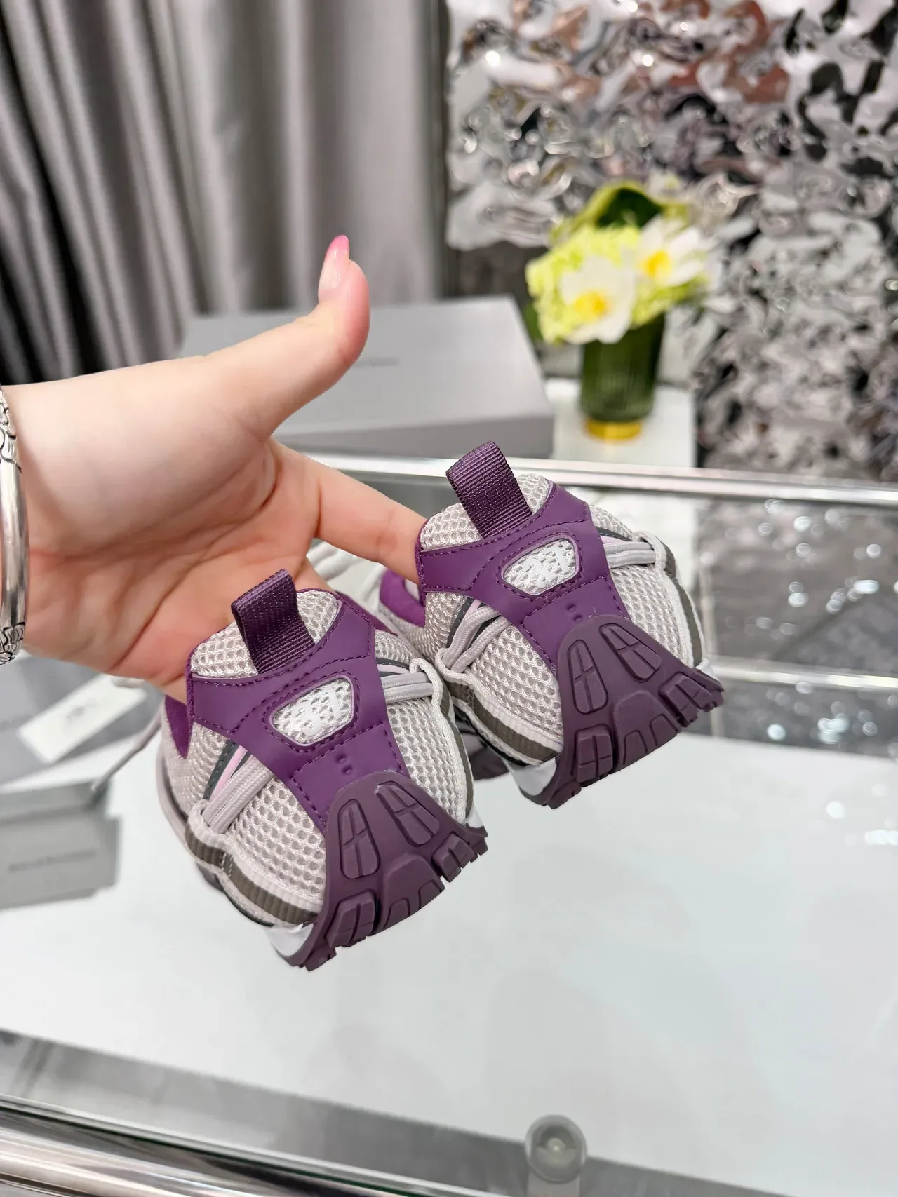 Balenciaga Runner बैंगनी गुलाबी भूरा लाइफस्टाइल स्नीकरज़ 3