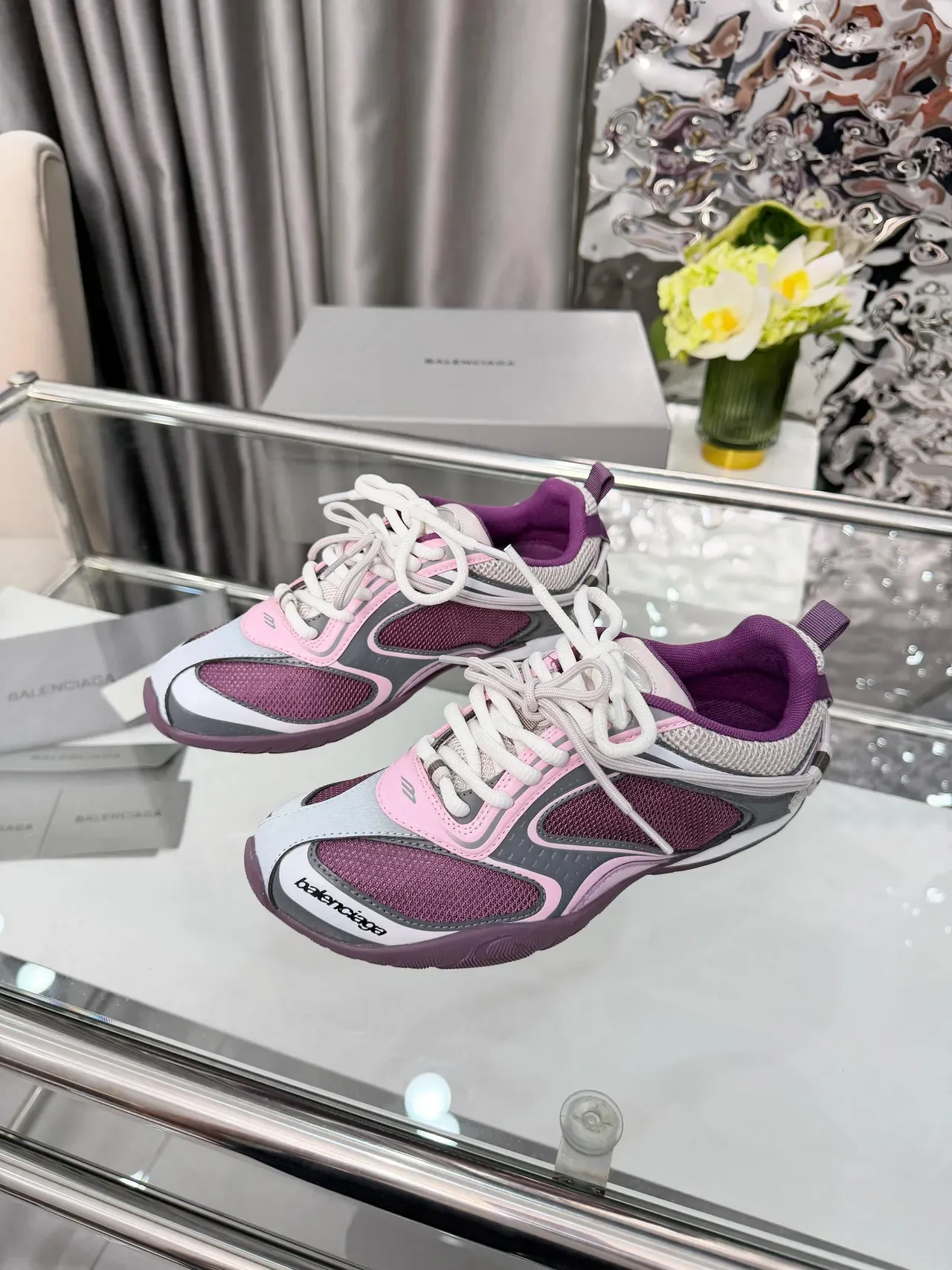 Balenciaga Runner बैंगनी गुलाबी भूरा लाइफस्टाइल स्नीकरज़ 5