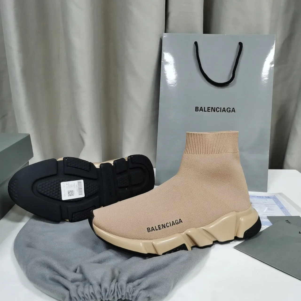 Balenciaga Speed Trainer বেইজ সক-ফিট লাইফস্টাইল স্নিকার্স 6