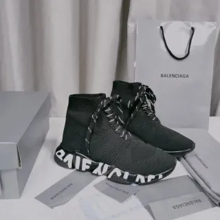 Balenciaga Speed Trainer काली निट चंकी स्नीकर