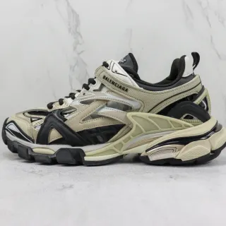 Balenciaga Track Trainer Beige and Black Chunky Sneakers