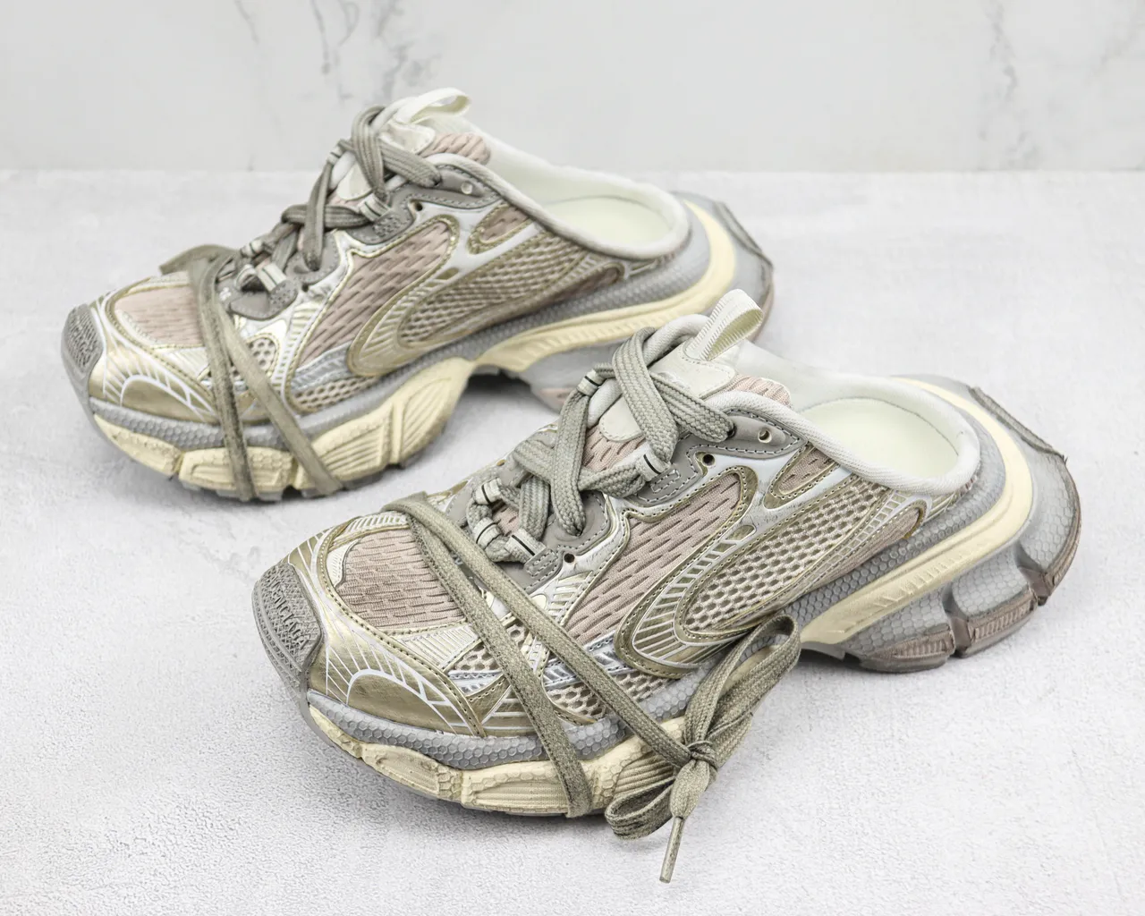 Balenciaga Track Trainer Beige Gray Chunky Sneaker 4