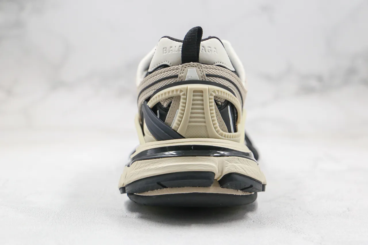 Balenciaga Track Trainer Off-White and Black Chunky Sneakers 3