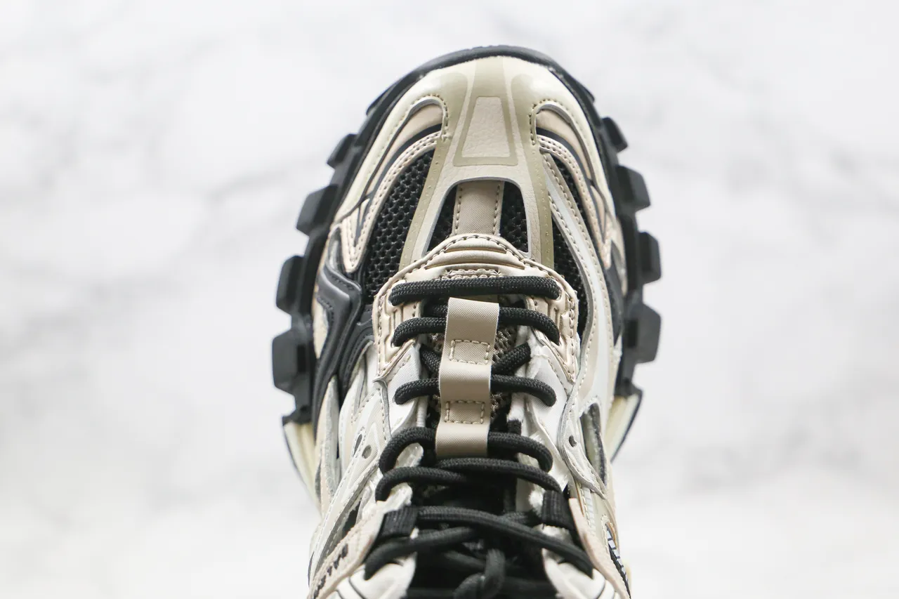 Balenciaga Track Trainer Off-White and Black Chunky Sneakers 5