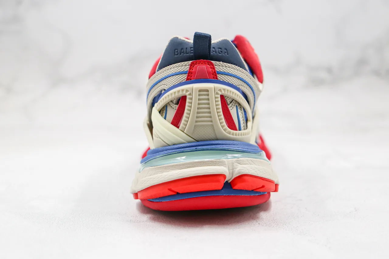 Balenciaga Track Trainer Off-White Blue Red Chunky Sneakers 3