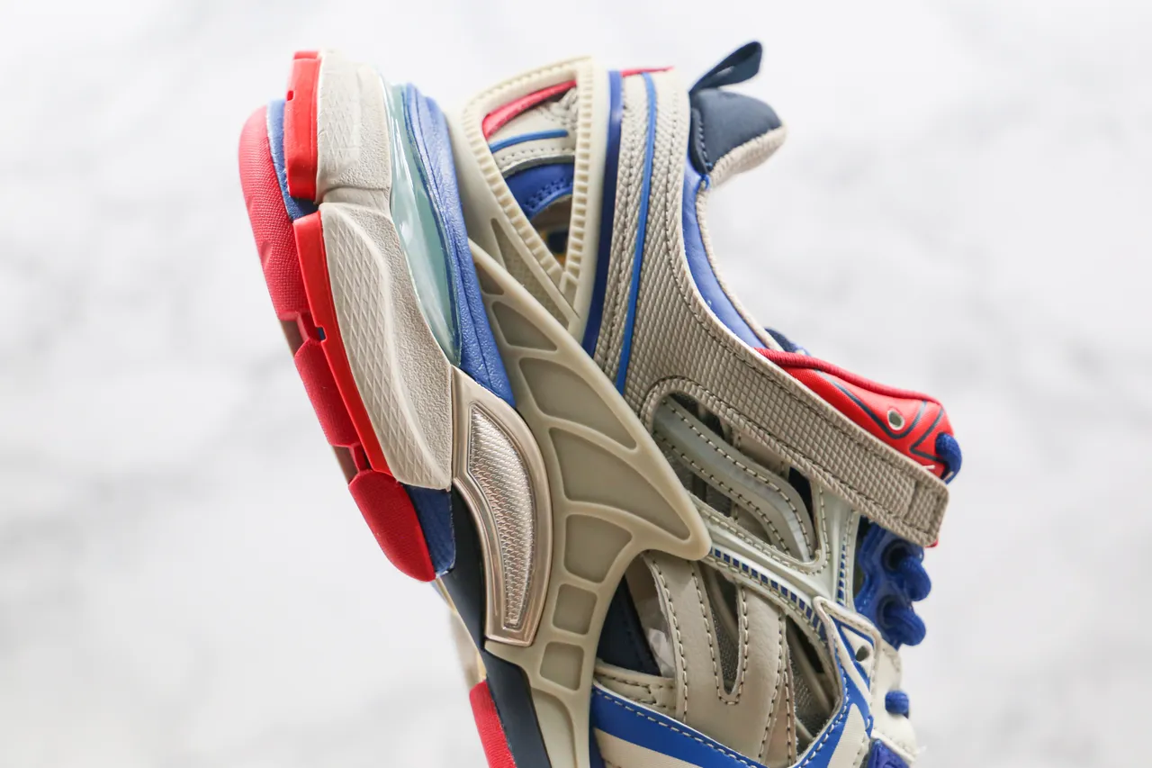 Balenciaga Track Trainer Off-White Blue Red Chunky Sneakers 4