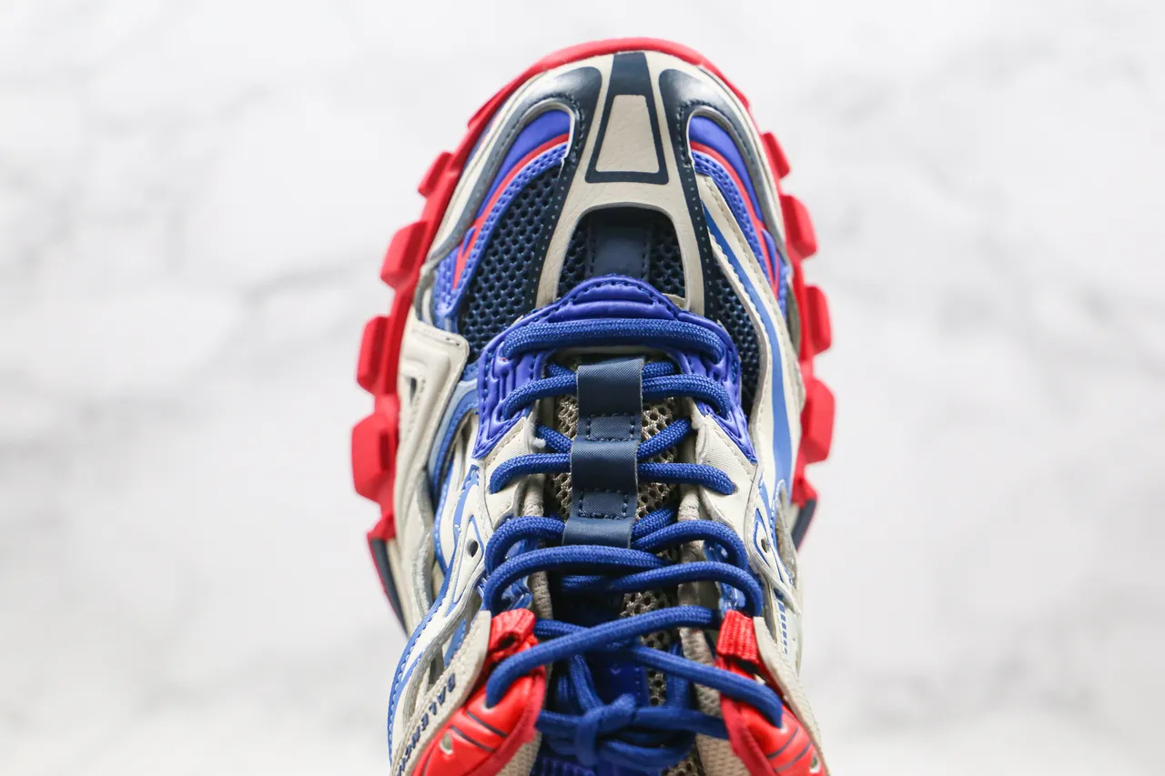 Balenciaga Track Trainer Off-White Blue Red Chunky Sneakers 5
