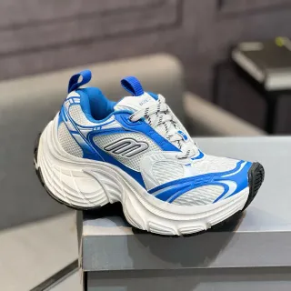Balenciaga Track Trainer White and Blue Chunky Sneakers