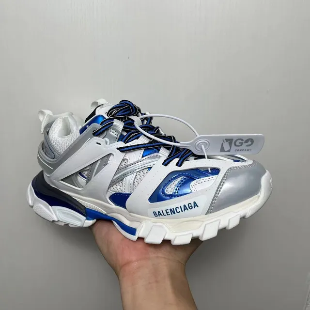 Balenciaga Track Trainer White Blue Gray Chunky Sneakers 2