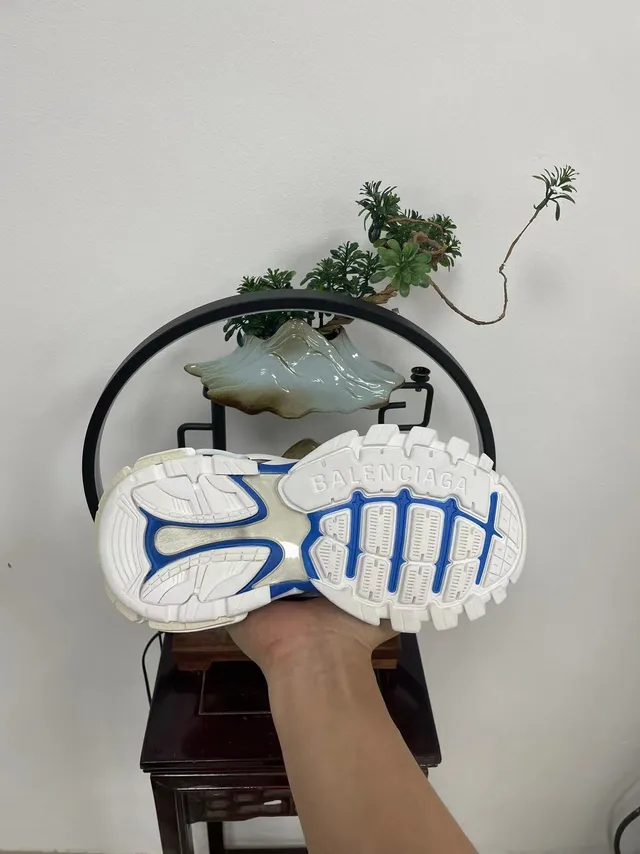 Balenciaga Track Trainer White Blue Gray Chunky Sneakers 7