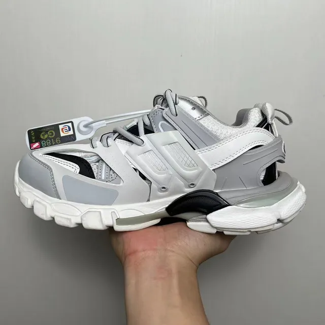 Balenciaga Track Trainer White Gray Black Chunky Sneakers 2