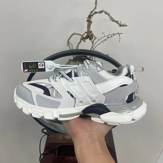 Balenciaga Track Trainer White Gray Black Chunky Sneakers 6
