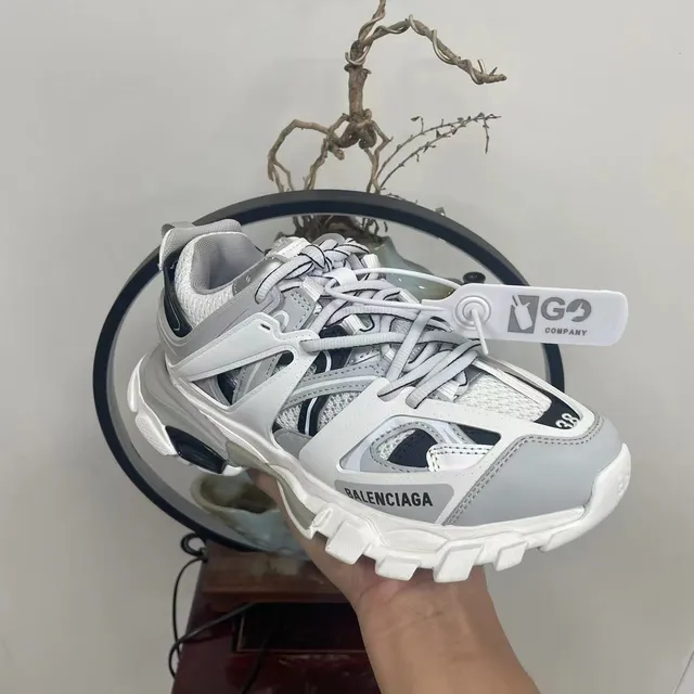 Balenciaga Track Trainer White Gray Black Chunky Sneakers 7