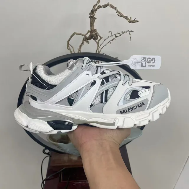 Balenciaga Track Trainer White Gray Black Chunky Sneakers 8