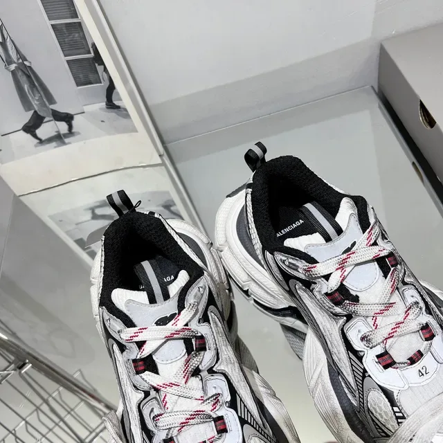 Balenciaga Track Trainer White Gray Black Chunky Sneakers 2