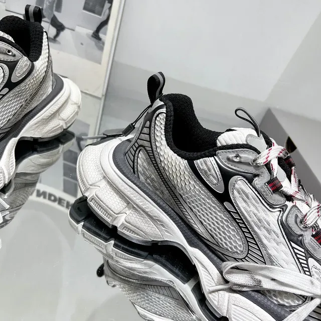 Balenciaga Track Trainer White Gray Black Chunky Sneakers 4