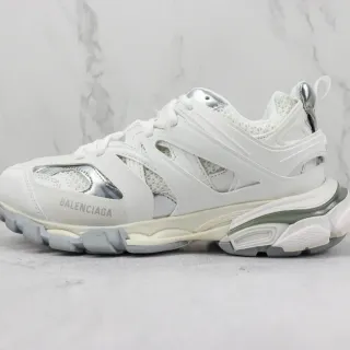 Balenciaga Track Trainer सफेद ग्रे चांदी चंकी स्नीकर
