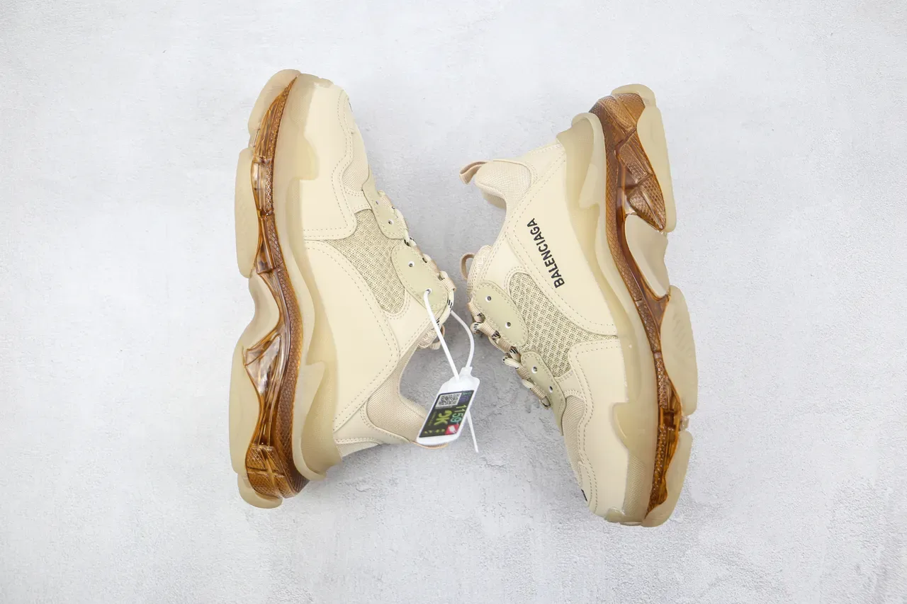 Balenciaga Triple S Beige et Amber Sneakers Chunky Translúcides 2