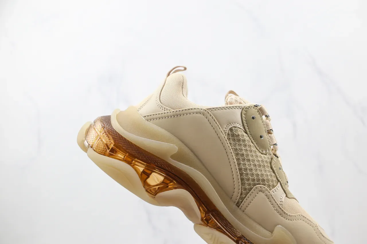 Balenciaga Triple S Beige et Amber Sneakers Chunky Translúcides 5