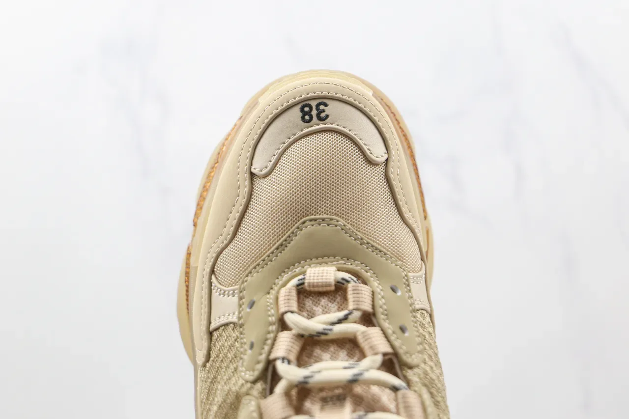 Balenciaga Triple S Beige et Amber Sneakers Chunky Translúcides 6