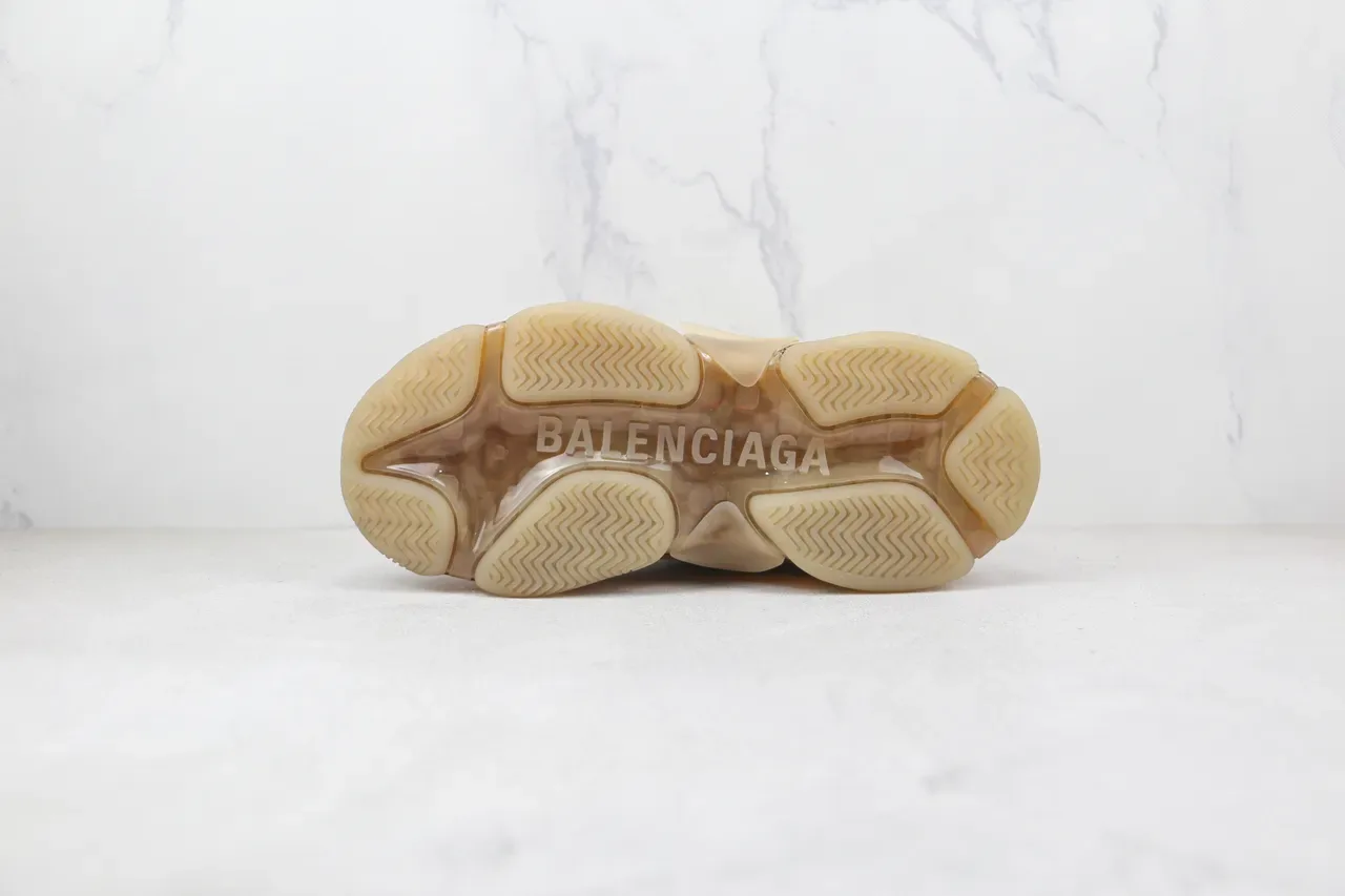 Balenciaga Triple S Beige et Amber Sneakers Chunky Translúcides 8