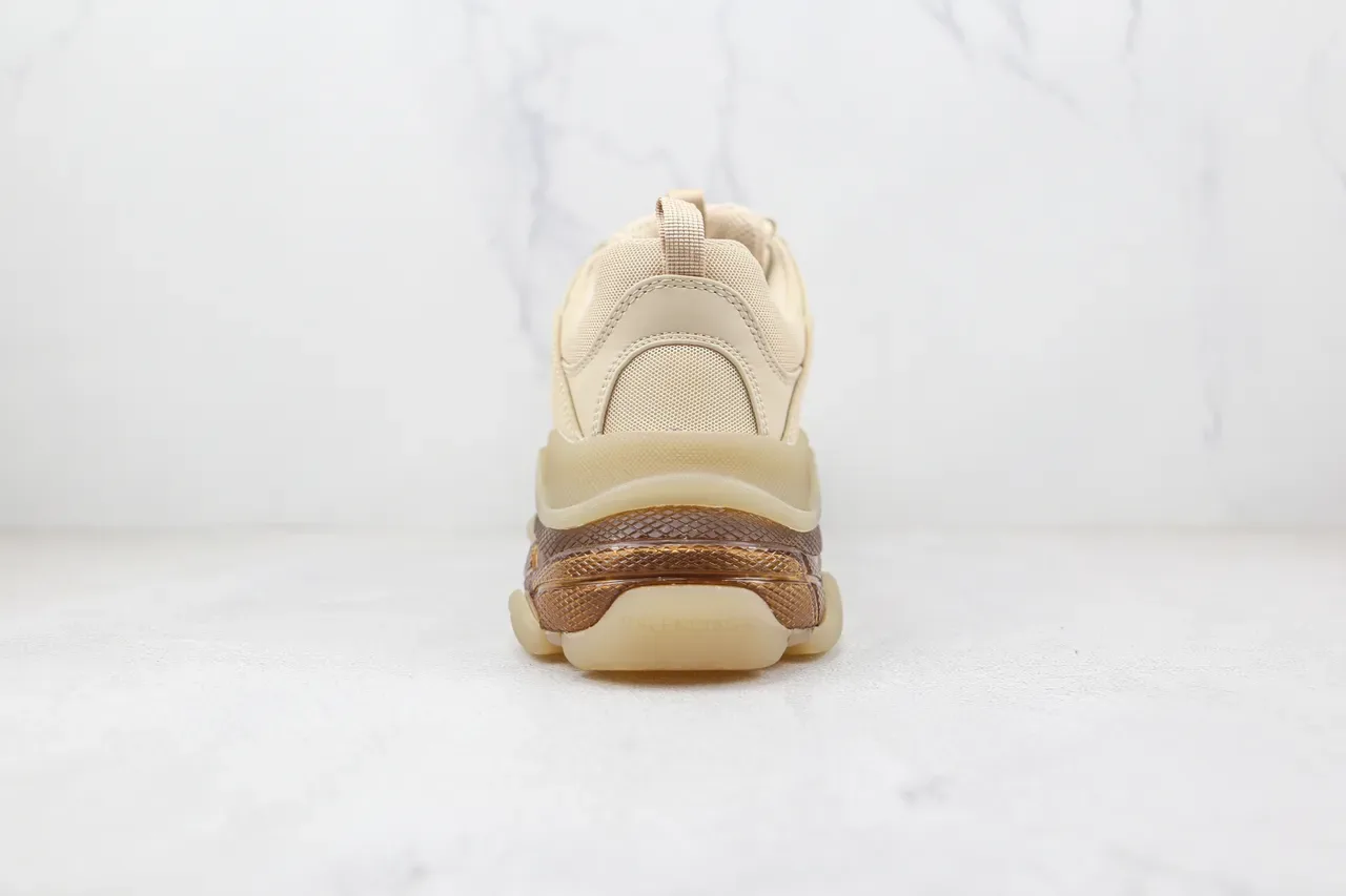 Balenciaga Triple S Beige et Amber Sneakers Chunky Translúcides 9