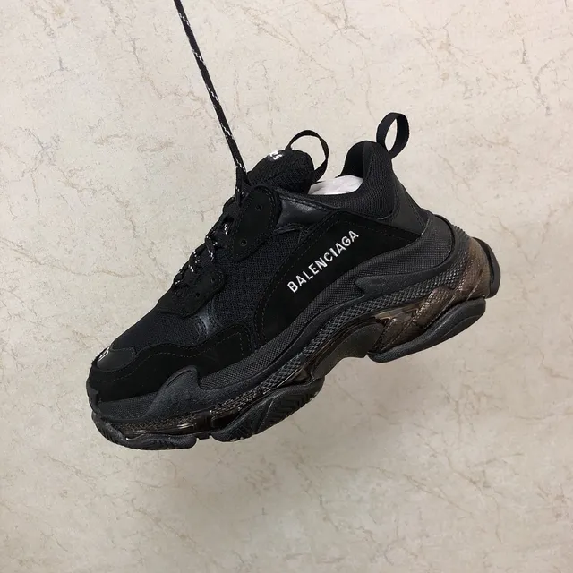 Balenciaga Triple S Black Chunky Sneakers 2