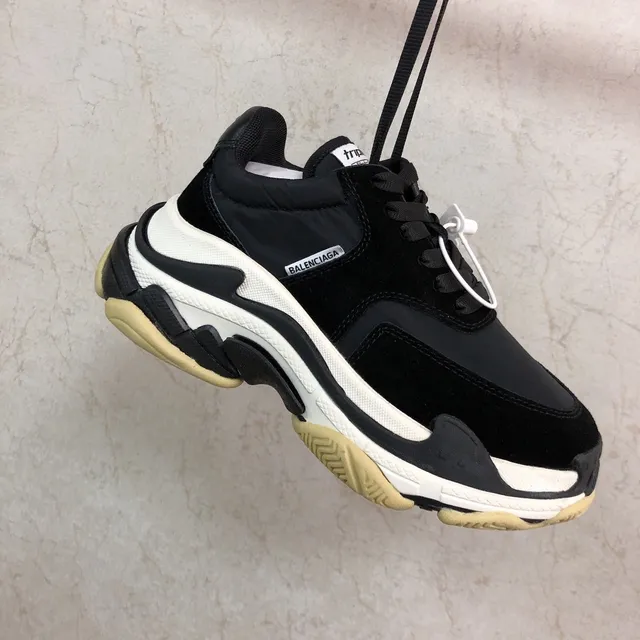 Balenciaga Triple S Black White Gum Chunky Sneakers 2