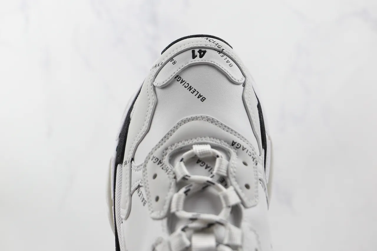 Balenciaga Triple S White Black Pink Chunky Sneakers 5