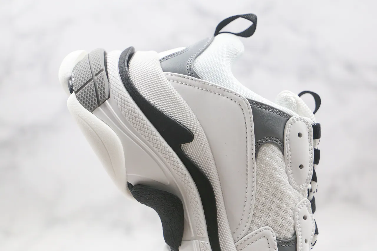 Balenciaga Triple S White Gray Black Chunky Sneakers 6