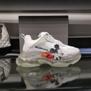 Balenciaga Triple S White Mickey Mouse Chunky Sneakers
