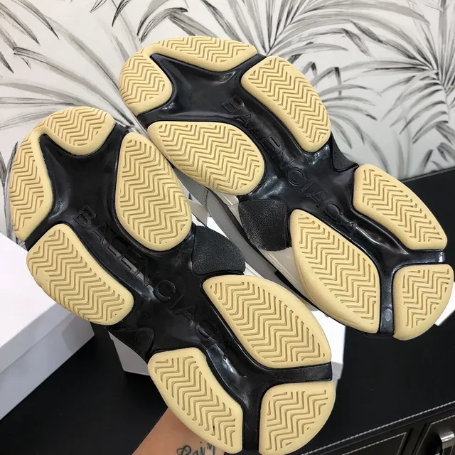 Balenciaga Triple S White Yellow Black Chunky Sneakers 3