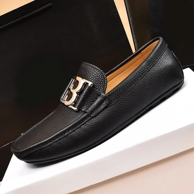 Balmain B-Court أحذية ليزر جلد مقشر أسود مع وترة 4