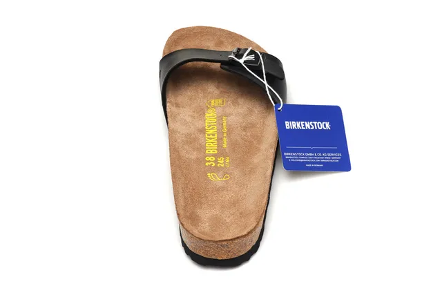 Birkenstock Arizona কালো চামড়ার কাজুয়াল স্যান্ডাল 5