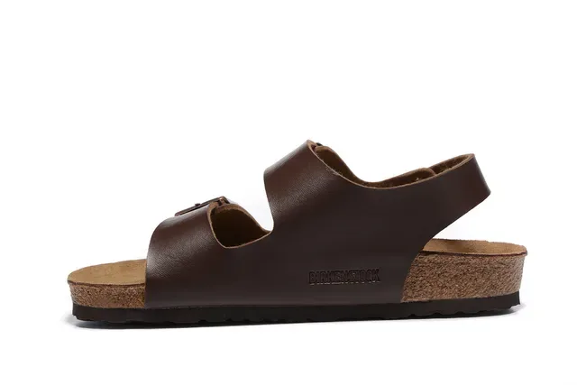 Birkenstock Arizona বাদামি চামড়া ক্যাজুয়াল স্যান্ডেল 4