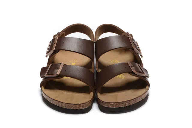 Birkenstock Arizona বাদামি চামড়া ক্যাজুয়াল স্যান্ডেল 5