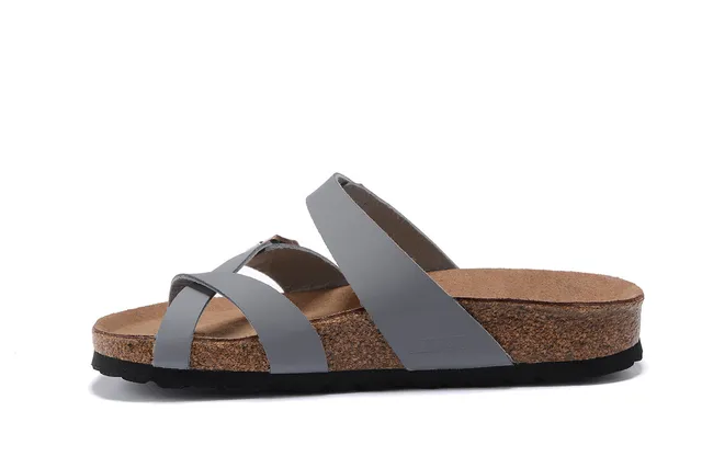 Birkenstock Arizona Sandalias Casuales Grises de Dos Correas 4