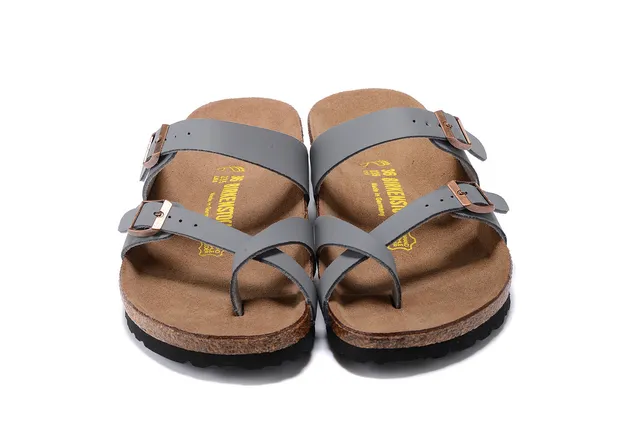 Birkenstock Arizona Sandalias Casuales Grises de Dos Correas 5