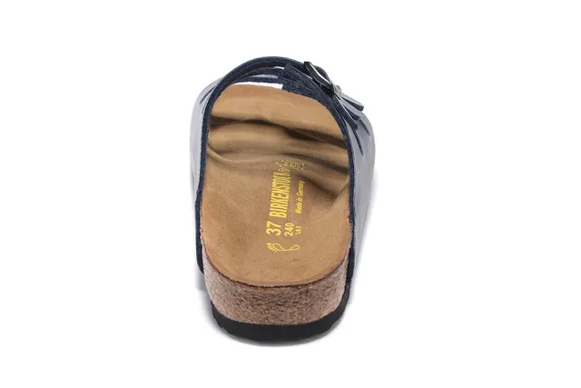 Birkenstock Arizona صندل كاجوال أزرق بحري ثلاث أحزمة 3