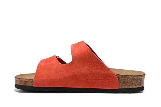 Birkenstock Arizona Sandalias casuales de ante naranja 4